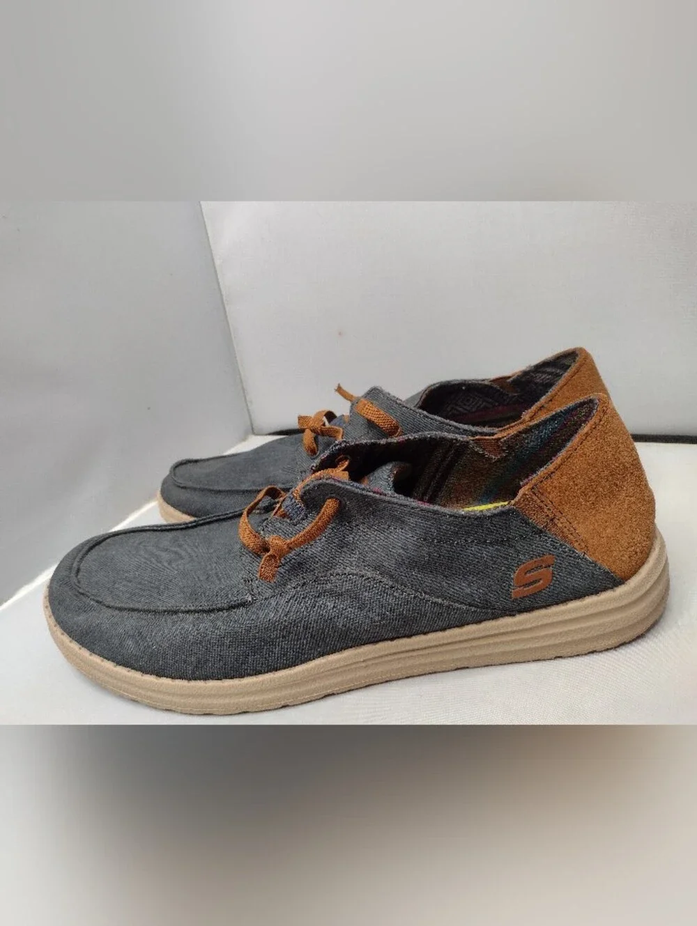 Skechers Melson Shoes Men's 12 Relaxed Extra Wide Fit Moc Boat Loafers Slip A27